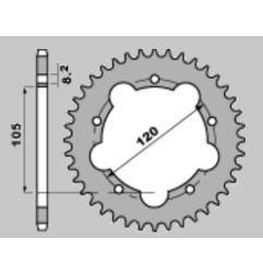 CHT WYPRZEDAŻ ZĘBATKA TYLNA 3565 51 APRILIA RX 50 92-98 (2056-51) (JTR24.50) ŁAŃC.420