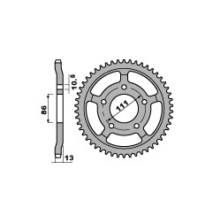 PBR WYPRZEDAZ ZĘBATKA TYLNA 383 43 C45 GILERA 350/600 NORD WEST (ŁAŃC. 520) (MADE IN ITALY)