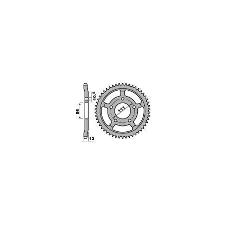 PBR WYPRZEDAZ ZĘBATKA TYLNA 383 52 C45 GILERA 350 NORDWEST 93 (ŁAŃC. 520) (MADE IN ITALY)