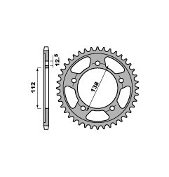PBR ZĘBATKA TYLNA 408 39 C45 HONDA CB 1300 F/S 03-13 (JTR302.39) (ŁAŃC. 530) (MADE IN ITALY)