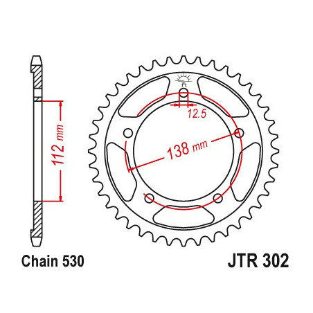JR WYPRZEDAŻ ZĘBATKA TYLNA 408 42 (30242JT) HONDA CBR 900 RR '92-'95