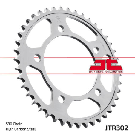 JT ZĘBATKA TYLNA 408 43 HONDA CBR 600F '91-'96, CBF 1000 '06-'10 (SC58) (40843JTZBK) (ŁAŃC. 530) KOLOR CZARNY