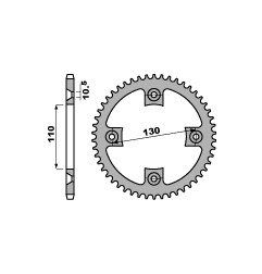 PBR WYPRZEDAZ ZĘBATKA TYLNA 4303 38 C45 HONDA TRX 400/450 (JTR1350.38) (ŁAŃC. 520) (MADE IN ITALY)