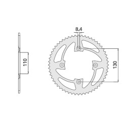 CHT WYPRZEDAŻ ZĘBATKA TYLNA 4306 55 HONDA CR 80/85 (2064-55) (ŁAŃC. 420)