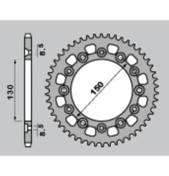 CHT WYPRZEDAŻ ZĘBATKA TYLNA 4308 47 HONDA XR 600R 85-90 ( MOŻE ZASTĄPIĆ 245 47 ) (ŁAŃC. 520)