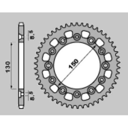 CHT WYPRZEDAŻ ZĘBATKA TYLNA 4308 47 HONDA XR 600R 85-90 ( MOŻE ZASTĄPIĆ 245 47 ) (ŁAŃC. 520)