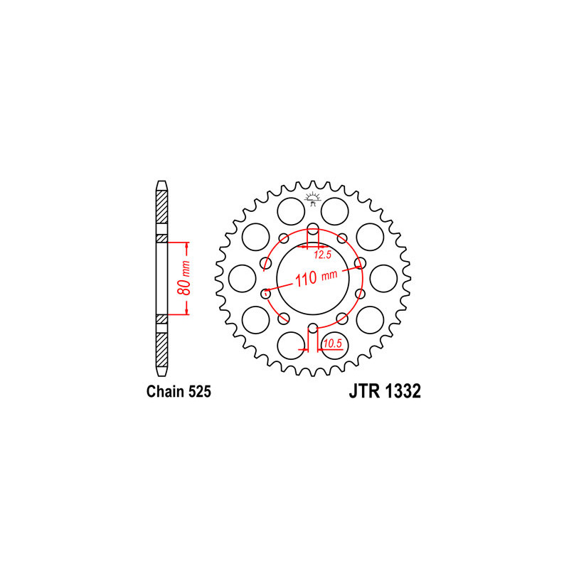 JT ZĘBATKA TYLNA 4350 40 HONDA CB 500 '94-'03, CB 750F '93-'03 (435040JTZBK) (ŁAŃC. 525) KOLOR CZARNY JT ZĘBATKA TYLNA 4350 40 HONDA CB 500 '94-'03, CB 750F '93-'03 (435040JTZBK) (ŁAŃC. 525) KOLOR CZARNY