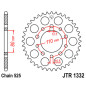 JT ZĘBATKA TYLNA 4350 40 HONDA CB 500 '94-'03, CB 750F '93-'03 (435040JTZBK) (ŁAŃC. 525) KOLOR CZARNY JT ZĘBATKA TYLNA 4350 40 HONDA CB 500 '94-'03, CB 750F '93-'03 (435040JTZBK) (ŁAŃC. 525) KOLOR CZARNY