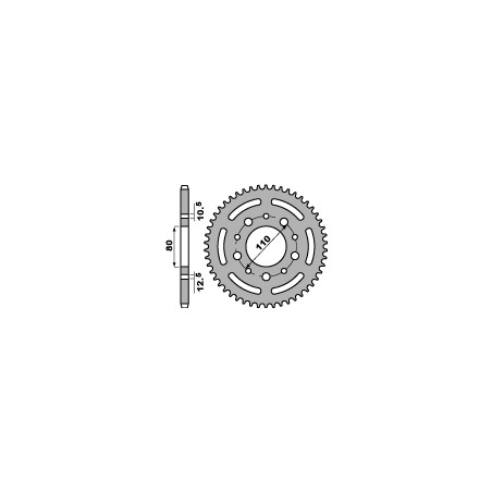 PBR WYPRZEDAZ ZĘBATKA TYLNA 4350 45 C45 HONDA XRV750 '93-'03 (JTR1332.45) (ŁAŃC. 525) (MADE IN ITALY)
