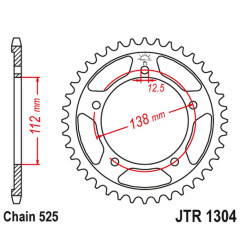 JT ZĘBATKA TYLNA 4357 42 HONDA CBF 600, CB 600, CB 650F '14-'18, CBR 650F '14-'18, VT 750DC (435742JTZBK)* (ŁAŃC. 525)