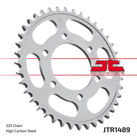 JT ZĘBATKA TYLNA 4359 43 KAWASAKI ZX750R, NINJA, KLZ VERSYS (12-) (435943JTZBK) (ŁAŃC. 525) KOLOR CZARNY