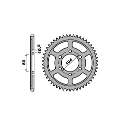 PBR ZĘBATKA TYLNA 4359 45 C45 KAWASAKI (JTR1489.45) (ŁAŃC. 525) (MADE IN ITALY)