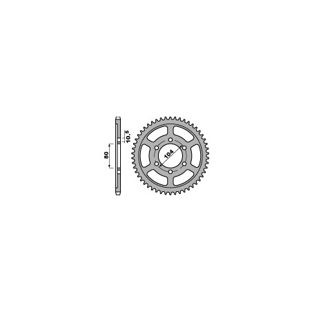 PBR ZĘBATKA TYLNA 4359 46 C45 KAWASAKI (JTR1489.46) (ŁAŃC. 525) (MADE IN ITALY)