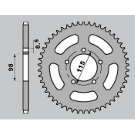 PBR PROMOCJA ZĘBATKA TYLNA 893 60 C45 KTM SX 60/65 (ŁAŃC.420) (JTR894.60) (MADE IN ITALY)
