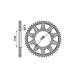 PBR PROMOCJA ZĘBATKA TYLNA 4383 48 C45 YAMAHA R6 99-02 (ŁAŃC.532) (JTR1873.48) (MADE IN ITALY)
