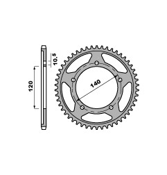 PBR ZĘBATKA TYLNA 4398 46 C45 SUZUKI DL 650 04-20 (-1) (JTR1792.46) (ŁAŃC. 525) (MADE IN ITALY)