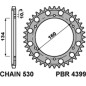 PBR ZĘBATKA TYLNA 4399 43 C45 CBR 900 RR`00-03, CBR 1000RR`06-15 (JTR1306.43) (ŁAŃC. 530) (+1) (MADE IN ITALY) PBR ZĘBATKA TYLNA 4399 43 C45 CBR 900 RR`00-03, CBR 1000RR`06-15 (JTR1306.43) (ŁAŃC. 530) (+1) (MADE IN ITALY)