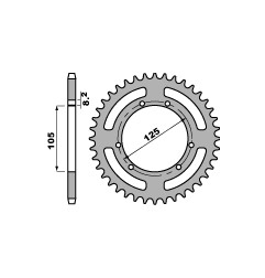 PBR WYPRZEDAZ ZĘBATKA TYLNA 4402 62 F DERBI 50 X-TREME 05-06 (ŁAŃC. 420) (JTR1131.62) (MADE IN ITALY)