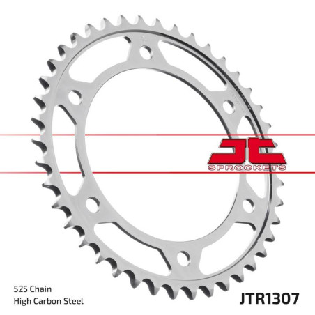 JT ZĘBATKA TYLNA 4405 41 HONDA CBR 600RR '07-'16 (440541JTZBK) (ŁAŃC. 525) KOLOR CZARNY