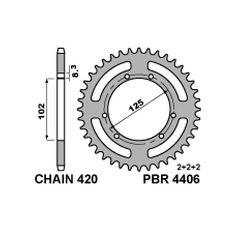 PBR ZĘBATKA TYLNA 4406 53 F DERBI SENDA 50R/SM 00-12 (ŁAŃC. 420) (JTR1132.53) (MADE IN ITALY) PBR ZĘBATKA TYLNA 4406 53 F DERBI SENDA 50R/SM 00-12 (ŁAŃC. 420) (JTR1132.53) (MADE IN ITALY)
