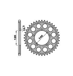 PBR PROMOCJA ZĘBATKA TYLNA 4409 42 C45 SUZUKI GSXR 1000 (01-06) (JTR1800.42) (ŁAŃC. 530) (MADE IN ITALY)