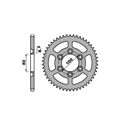 PBR WYPRZEDAZ ZĘBATKA TYLNA 4429 52 F RIEJU 50 RR (05) (ŁAŃC. 420) (JTR1076.52) (MADE IN ITALY)