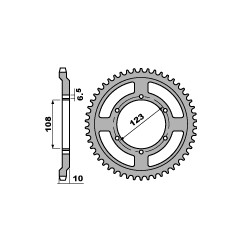 PBR WYPRZEDAZ ZĘBATKA TYLNA 4430 52 F DERBI 50/ PEUGEOT 50 (ŁAŃC. 420) (MADE IN ITALY)
