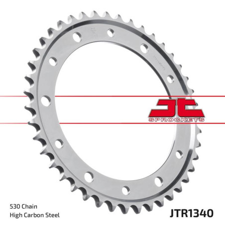 JT ZĘBATKA TYLNA 4434 43 HONDA VFR750, VFR800 V-TEC '02-'14, VFR800X CROSSRUNNER '11-'15 (443443JTZBK) KOLOR CZARNY