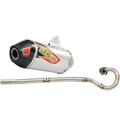 Układ wydechowy T-6 STAINLESS WITH CANISTER & END CAP, aluminium, karbon