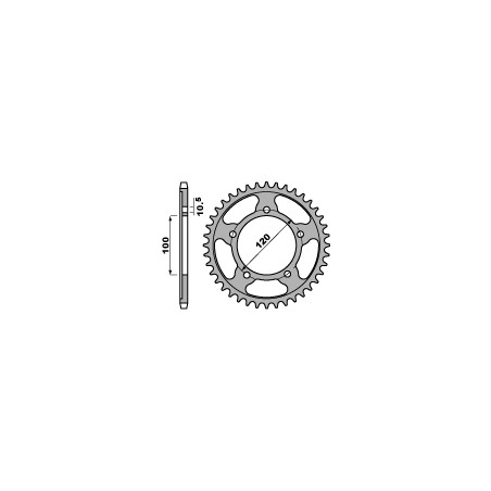 PBR PROMOCJA ZĘBATKA TYLNA 4447 46 C45 APRILIA SMV 750 DORSODURO 08-12 (JTR702.46) (ŁAŃC. 525) (MADE IN ITALY)
