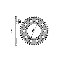 PBR WYPRZEDAZ ZĘBATKA TYLNA 4448 48 C45 R6 (99-02) (JTR1871.48) (ŁAŃC. 530) (MADE IN ITALY)