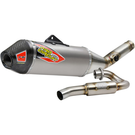 Układ wydechowy T-6 EURO stal nierdzewna WITH CANISTERS & END CAP, tytan, karbon