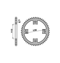 PBR WYPRZEDAZ ZĘBATKA TYLNA 4509 35 C45 SUZUKI LTR 450 06-09 (-1) (JTR1760.35) (ŁAŃC. 520) (MADE IN ITALY)