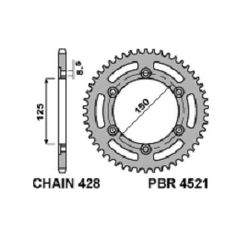 PBR WYPRZEDAZ ZĘBATKA TYLNA 4521 45 F HONDA CG 125 ES (04-06) (ŁAŃC. 428) (MADE IN ITALY) PBR WYPRZEDAZ ZĘBATKA TYLNA 4521 45 F HONDA CG 125 ES (04-06) (ŁAŃC. 428) (MADE IN ITALY)