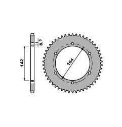 PBR ZĘBATKA TYLNA 4525 52 C45 HYOSUNG GT 125 COMET (03-15) (ŁAŃC. 428) (JTR1067.52) (MADE IN ITALY)