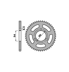 PBR ZĘBATKA TYLNA 4531 48 F MALAGUTI 50 DRAKON (05-08) (ŁAŃC. 420) (MADE IN ITALY)