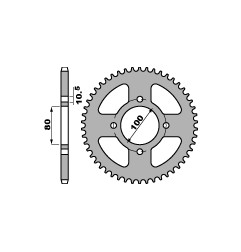 PBR PROMOCJA ZĘBATKA TYLNA 4533 45 F GZ 125 (98-05) (ŁAŃC. 428) (JTR1794.45) (MADE IN ITALY)