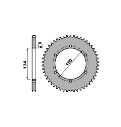 PBR WYPRZEDAZ ZĘBATKA TYLNA 463 50 C45 KAWASAKI KMX 125 (86-03) (JTR463.50) (ŁAŃC. 428) (MADE IN ITALY)