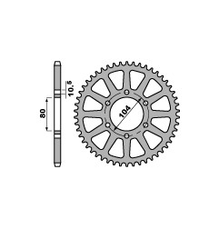 PBR ZĘBATKA TYLNA 478 40 C45 KAWASAKI ZX6R 03-04 (MOŻE BYĆ ZASTĄPIONA PRZEZ 4578 40) (ŁAŃC. 520) (MADE IN ITALY)