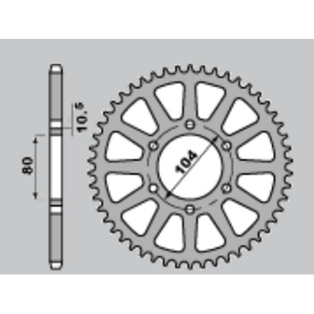 JR WYPRZEDAŻ ZĘBATKA TYLNA 478 40 KAWASAKI ZX6R (05-13), Z750 (JTR478.40) (ŁAŃC. 520)