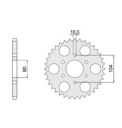 CHT WYPRZEDAŻ ZĘBATKA TYLNA 501 33 KAWASAKI KZ 750 GPZ 1100 (501-33) (ŁAŃC.630)