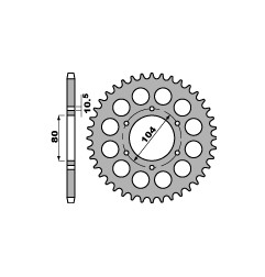 PBR WYPRZEDAZ ZĘBATKA TYLNA 501 41 C45 KAWASAKI Z 1000 J 81-83 (JTR501.41) (ŁAŃC. 630) (MADE IN ITALY)