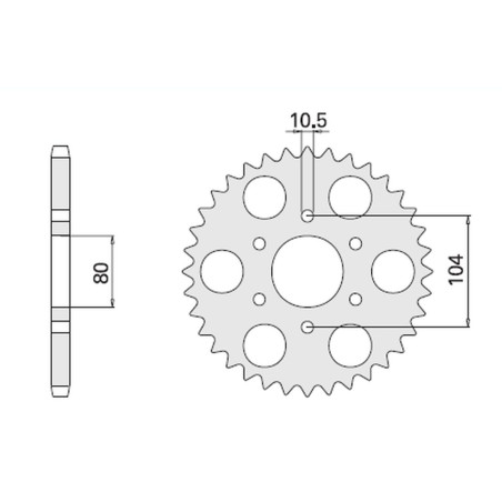 CHT WYPRZEDAŻ ZĘBATKA TYLNA 501 41 KAWASAKI Z 1000J 81-83 (501-41)