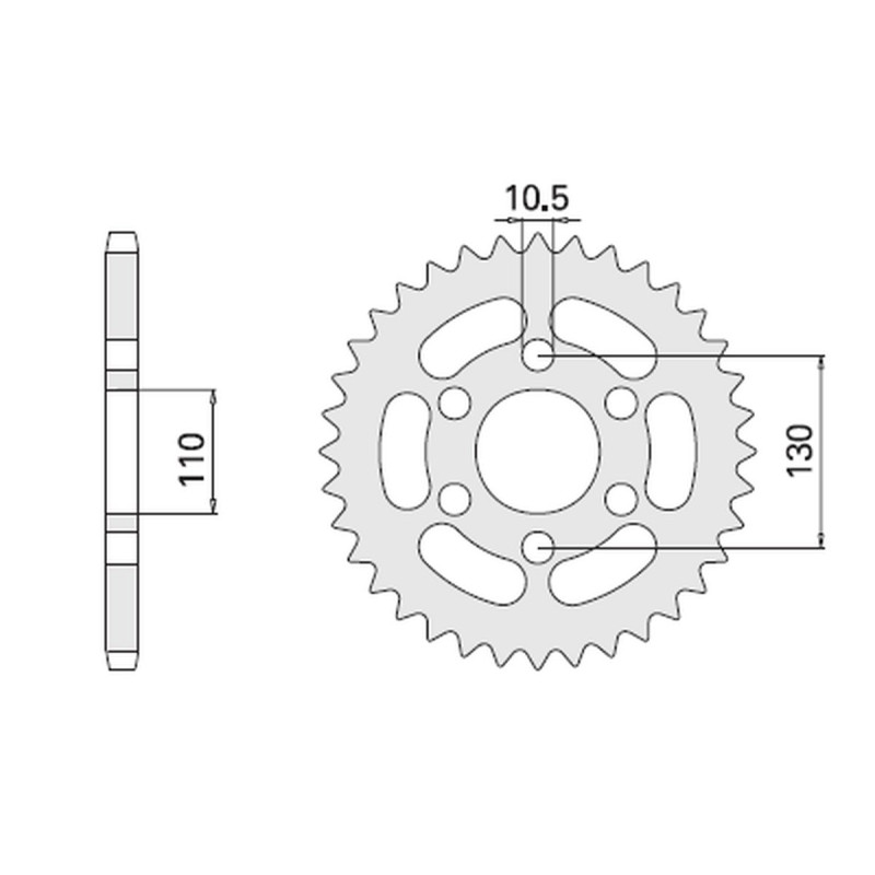CHT WYPRZEDAŻ ZĘBATKA TYLNA 504 44 KAWASAKI EL 250 88-96 (486-44) (JTF486.44)