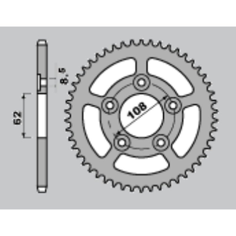 CHT WYPRZEDAŻ ZĘBATKA TYLNA 714 39 APRILIA RS 125 93-05 (701-39) (JTR701.390