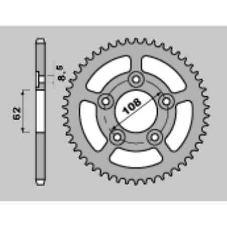 CHT WYPRZEDAŻ ZĘBATKA TYLNA 714 39 APRILIA RS 125 93-05 (701-39) (JTR701.390