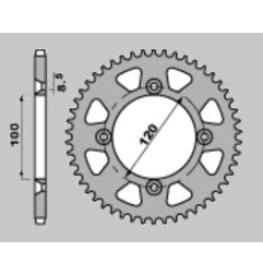 JR WYPRZEDAŻ ZĘBATKA TYLNA ALUMINIOWA 798 53 SUZUKI RM 80 '83-'01, RM 85 '02-'20, YAMAHA YZ 80 '93-'01