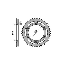 PBR PROMOCJA ZĘBATKA TYLNA 804 47 C45 SUZUKI DR 800 (91-93) (ŁAŃC. 520) (MADE IN ITALY)