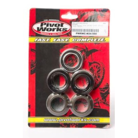 PIVOT WORKS ZESTAW ŁOŻYSK Z TULEJKAMI WODOSZCZELNYMI KOŁA TYLNEGO Kawasaki KLX450R 18-19, KX125 03-05, KX250 03-07