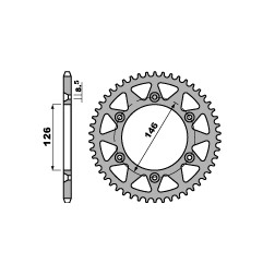 PBR WYPRZEDAZ ZĘBATKA TYLNA 808 48 C45 SUZUKI RM / RMZ '78-'24 ( JTR808.48) (ŁAŃC. 520) (MADE IN ITALY)